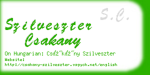 szilveszter csakany business card